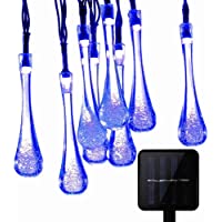 KEEDA Gotas de Agua Solares Luces de Cuerda- 4.8M Impermeable Solar Powered String Lights luces de Jardín al Aire Libre…